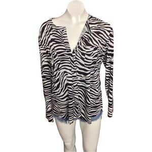 Chic Zebra Pattern Blouse